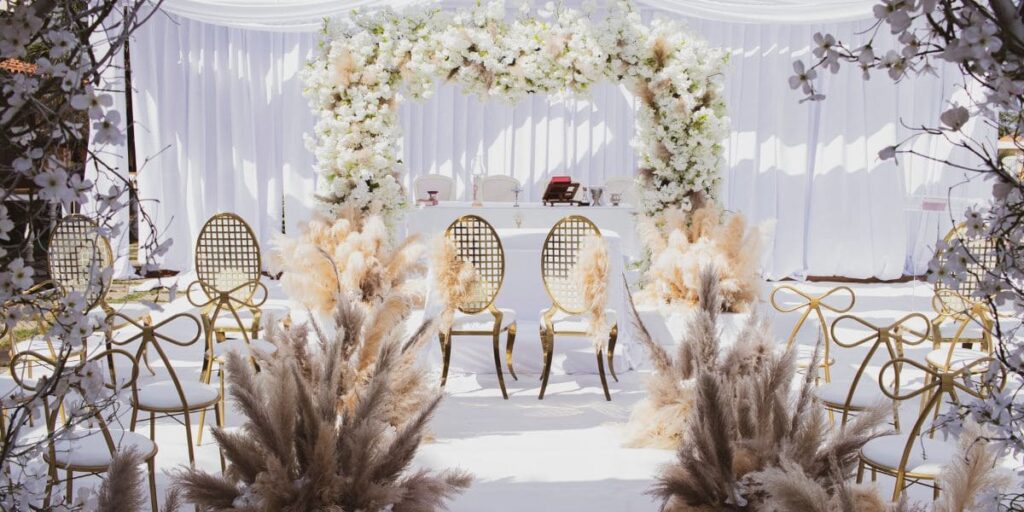 decoración floral para boda civil